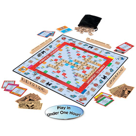 Winning Moves Monopoly Scrabble game tokens at play highlight strategy and word-building play