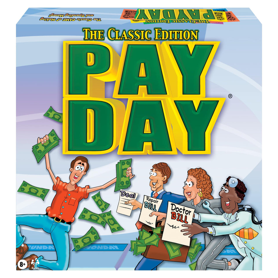 Winning Moves Pay Day game board with 31-day calendar and retro artwork, ideal for family game night