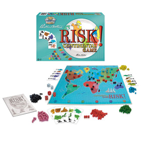 Winning Moves Risk 1959 quad-fold board highlighting original artwork for strategic play.