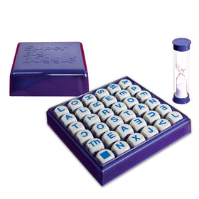 Winning Moves Super Big Boggle timer and cubes enable fast-paced word play.