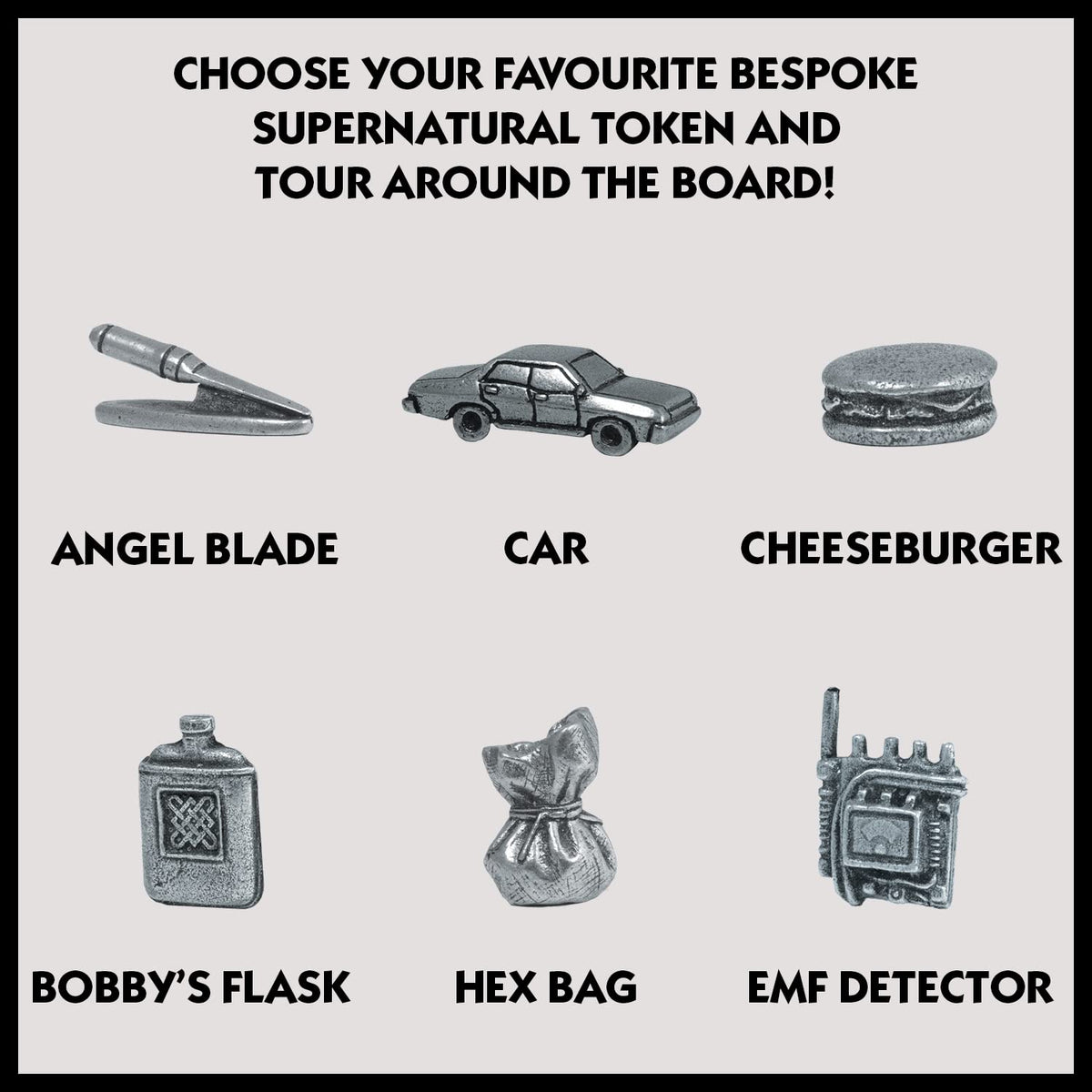 Winning Moves Supernatural Monopoly pie card adds unpredictable twists