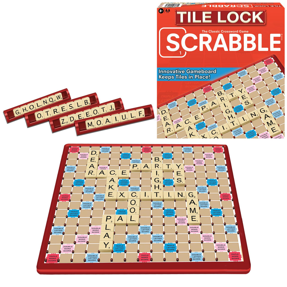 Winning Moves Tile Lock Scrabble board with secure tile-lock stability
