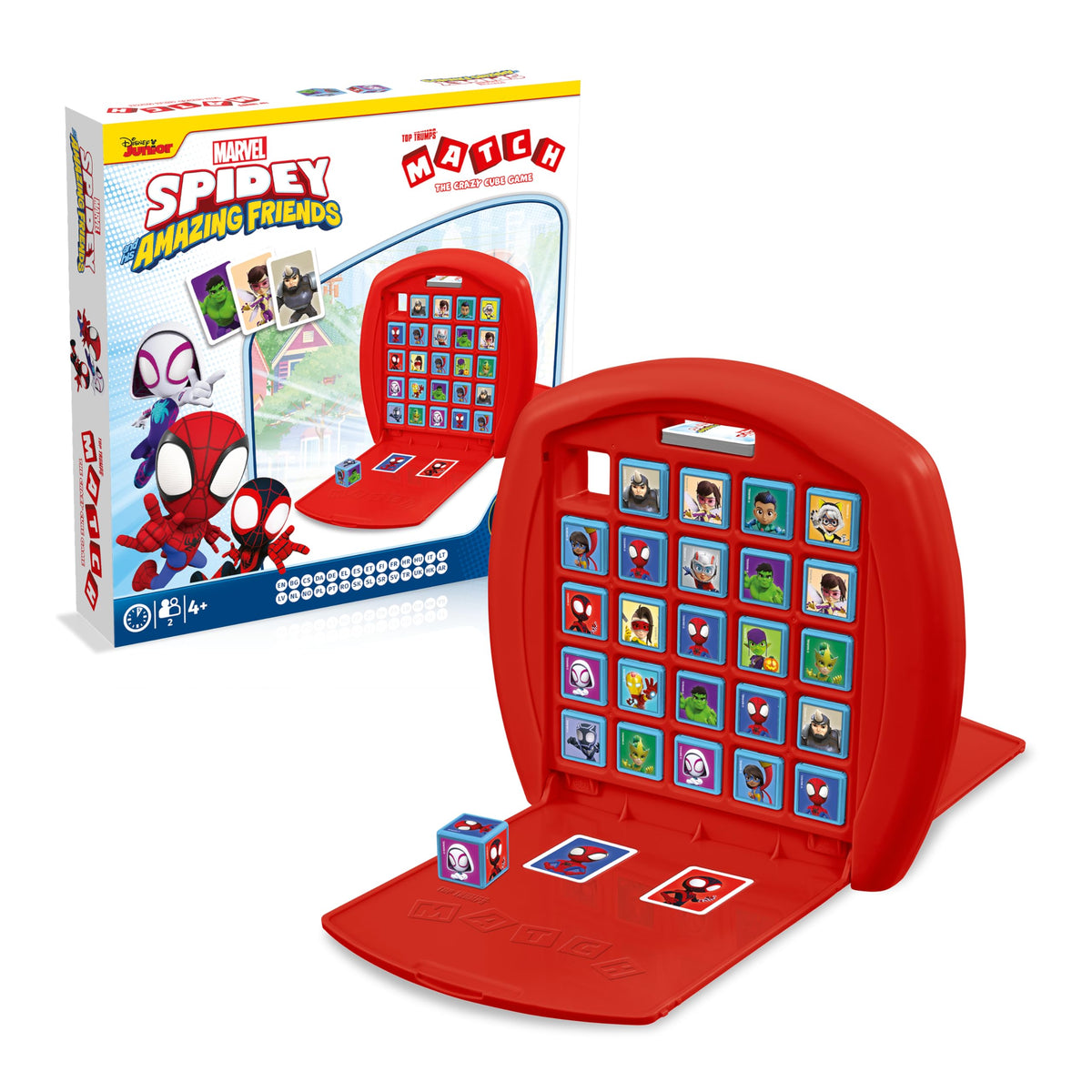Winning Moves Top Trumps Spidey & Friends Match character cubes ready for memory-based play