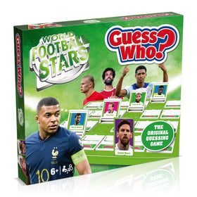 Winning Moves World Football Stars Guess Who? green board game front cover ideal for family game night