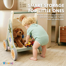 Winnrok 8-toy activity panel engages senses during play
