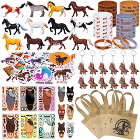 Winrayk 110Pcs horse party favors collection with detailed figurines for imaginative play