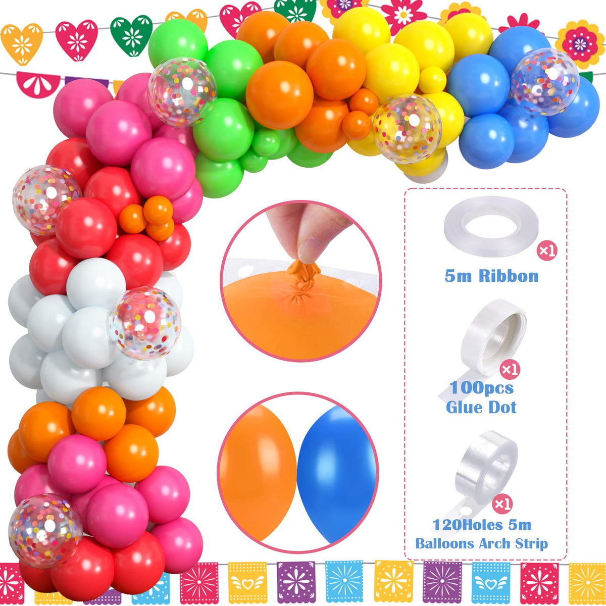 Winrayk balloon accessories set helps build garlands.