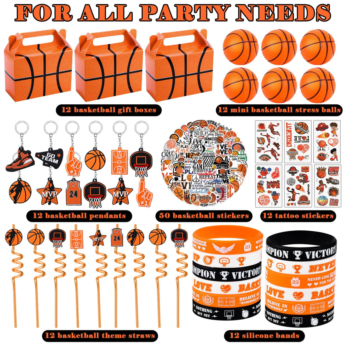 Winrayk basketball stickers, waterproof decor for bags and displays.