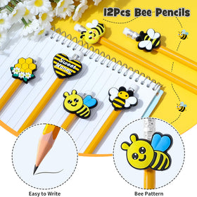 Winrayk bee pencils with patches offer cute designs and smoother writing for schoolwork