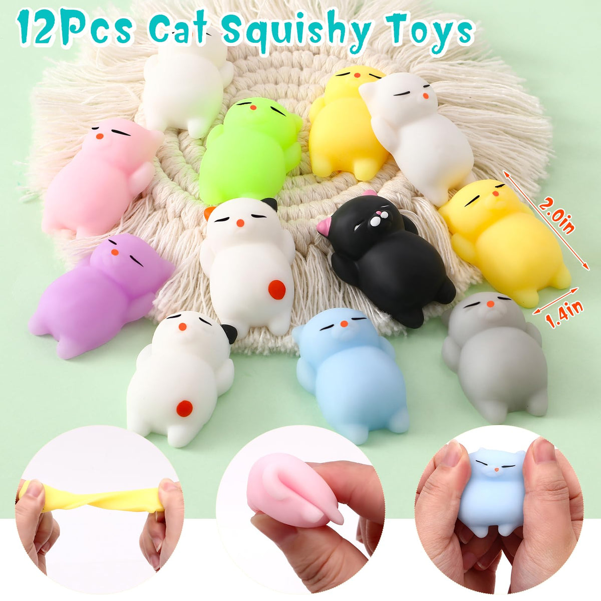 Winrayk cat party favors cat squishy toys soft and stress relieving