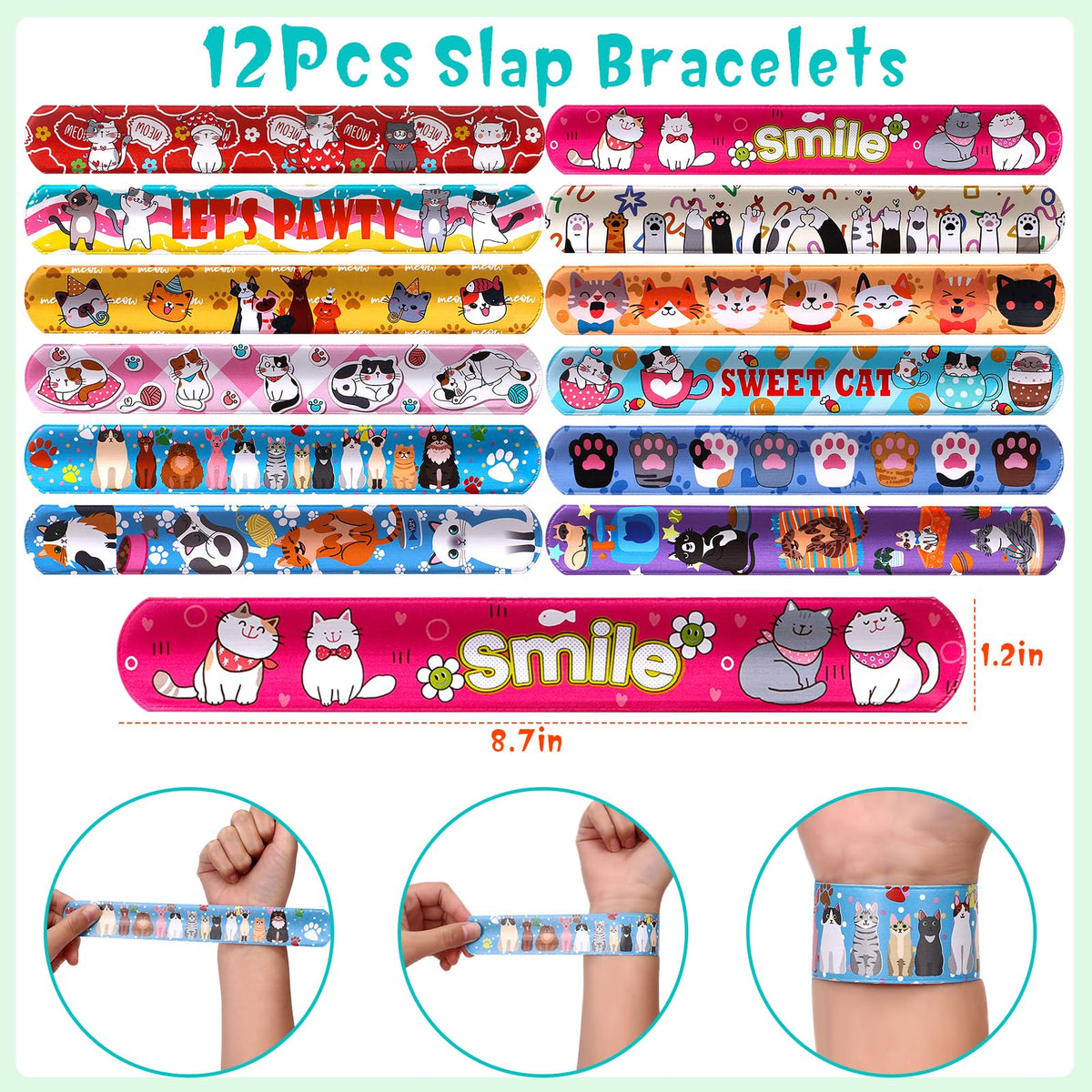 Winrayk cat party favors cat stickers waterproof decals for decorating bags