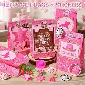 Winrayk cowgirl gift bags pink for organized party favors