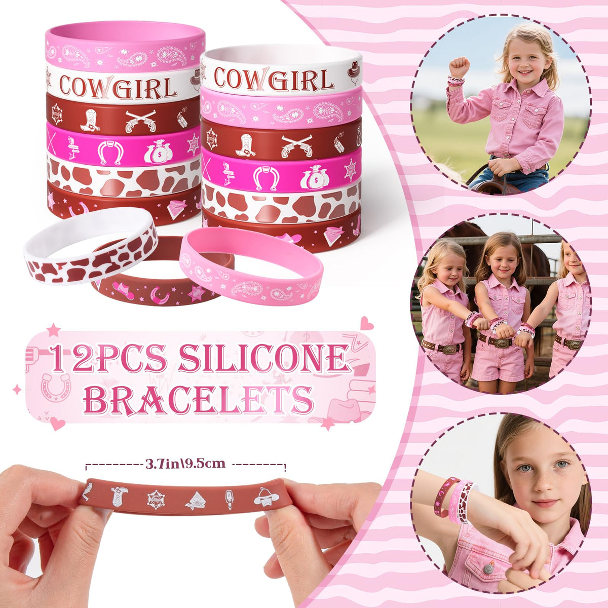 Winrayk mini cowgirl hats pink for dress-up fun