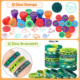 Winrayk dinosaur stampers create fun dinosaur prints for crafts.