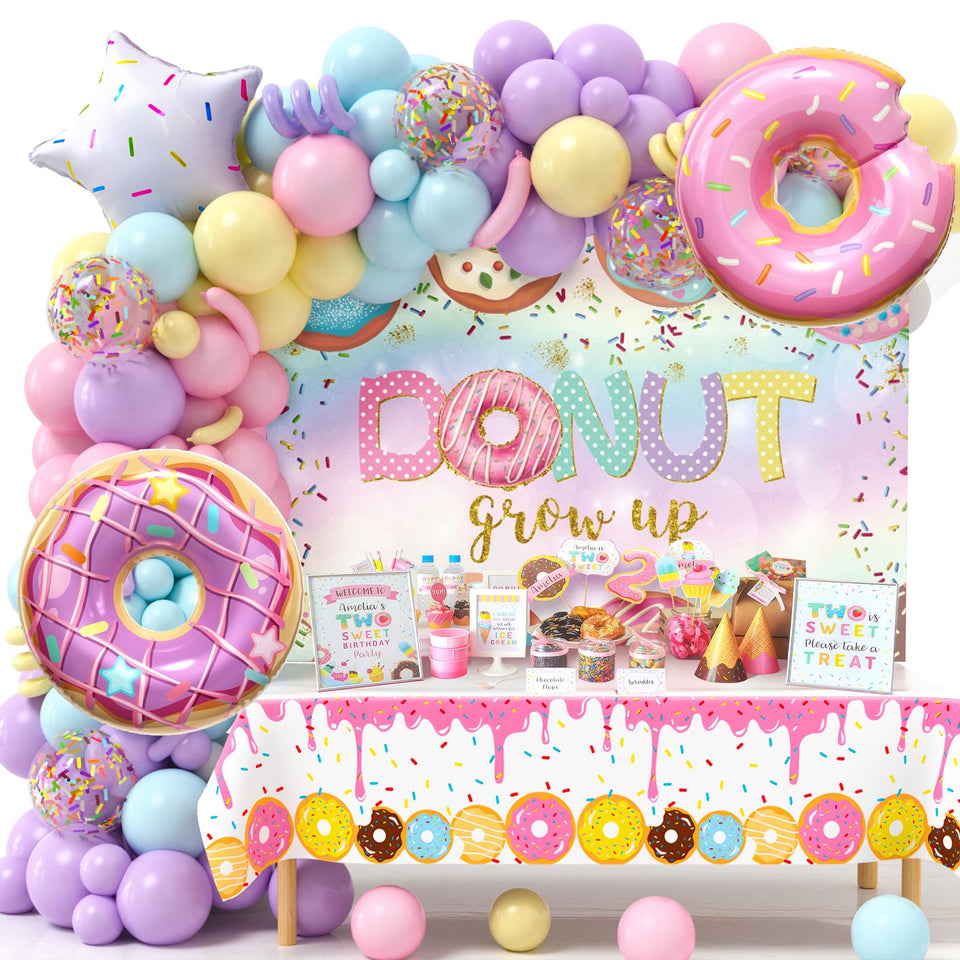 Winrayk donut balloons kit creates a festive backdrop for kids' parties