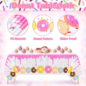 Winrayk donut tablecloth waterproof for easy cleanup during celebrations