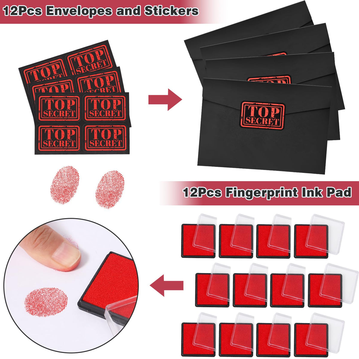 Winrayk envelope seal stickers complete the mystery setup.