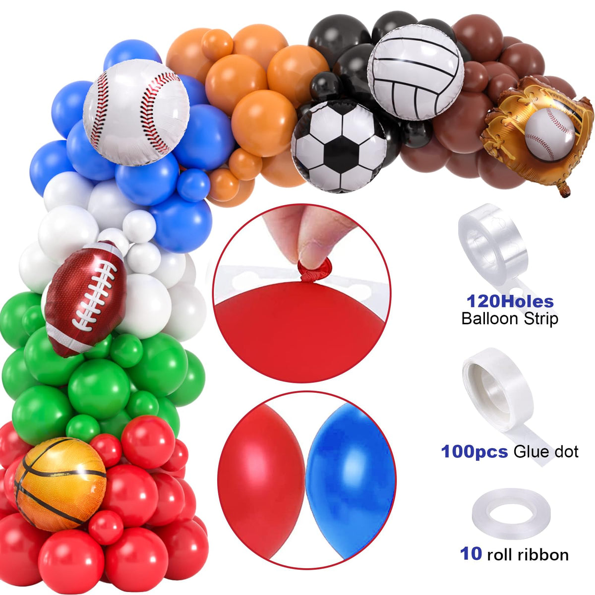 Winrayk foil balloon basketball creates bold focal points for dynamic party photos.