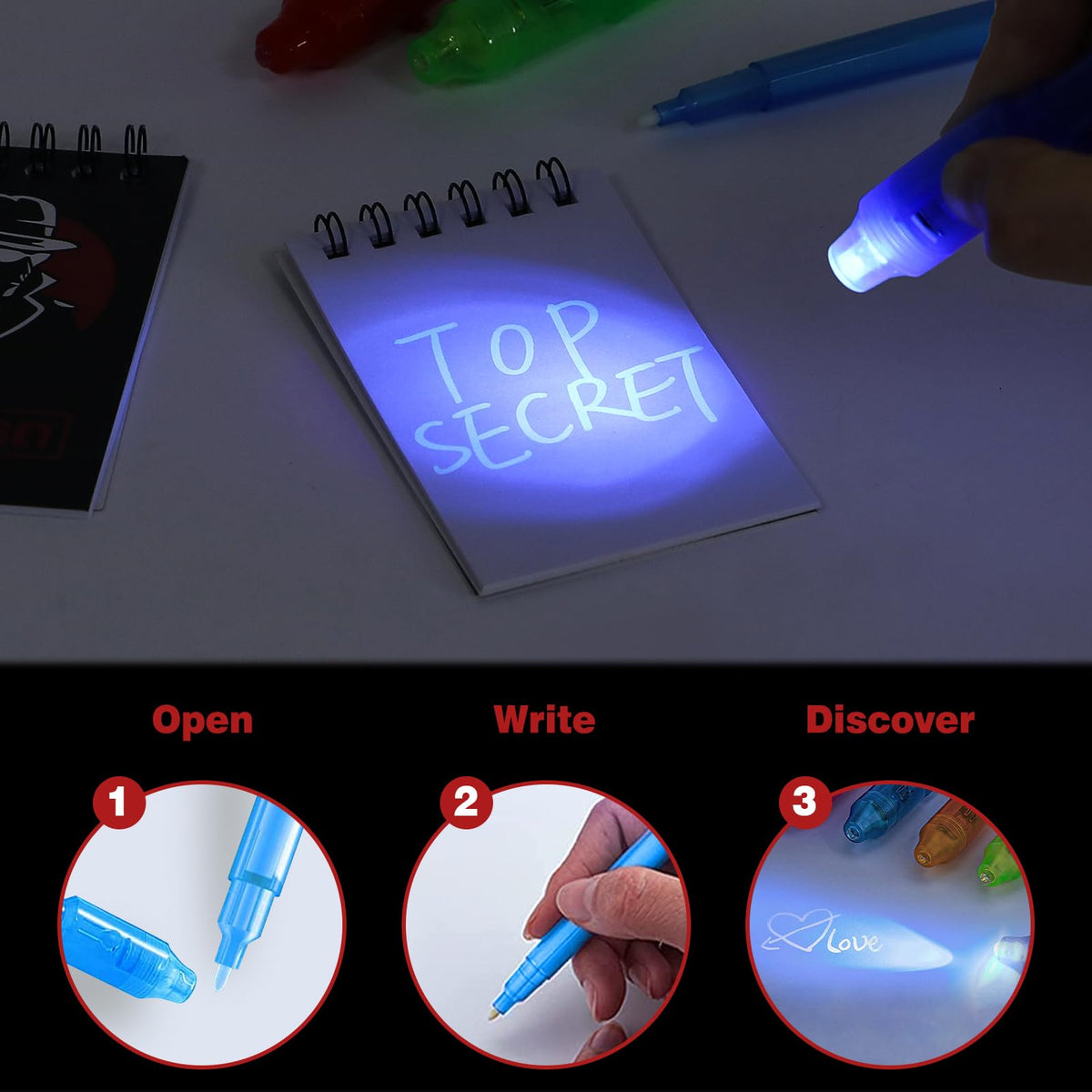 Winrayk kid-friendly magnifying glass for clue hunting.