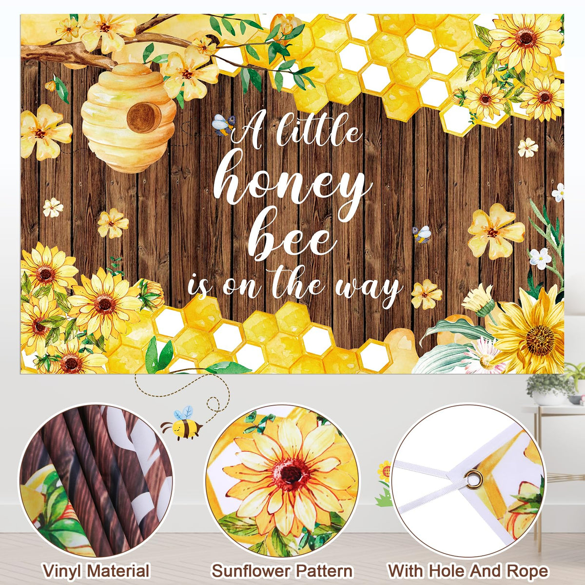 Winrayk large foil daisy balloon adds vibrant focal points