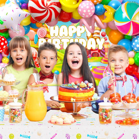 Winrayk multicolor latex balloons bring height and whimsy to any setup.
