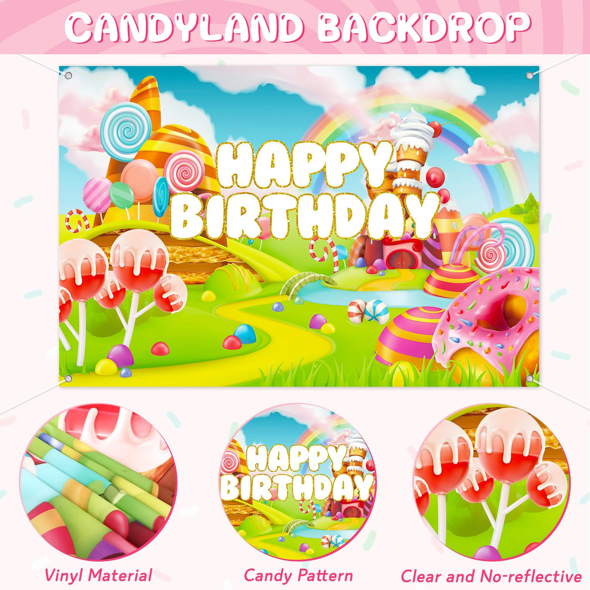 Winrayk latex strip balloons help form a cohesive garland display.
