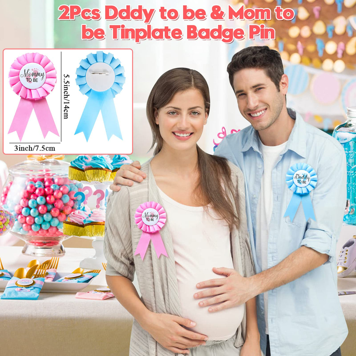 Winrayk mommy badge pin for gender reveal, perfect keepsake