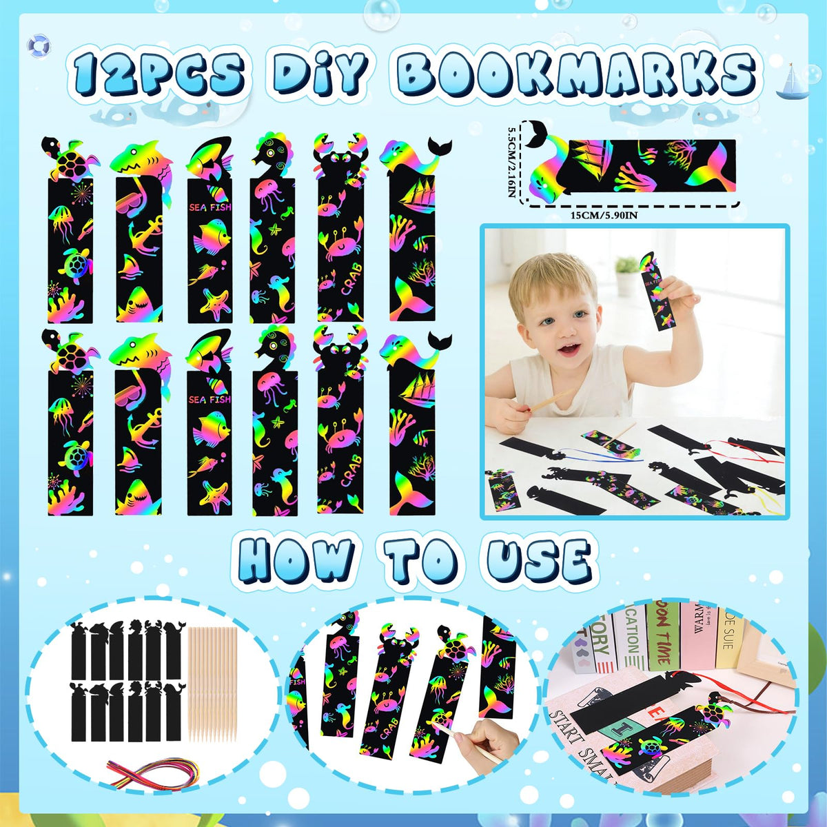 Winrayk ocean animal bookmarks highlight DIY reading and crafts for kids