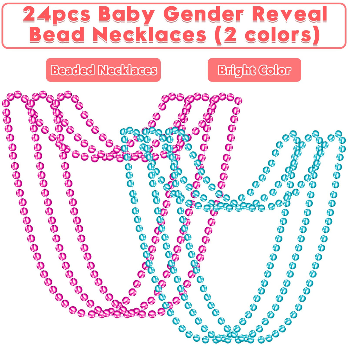 Winrayk plastic necklace, stylish reveal accessory for attendees