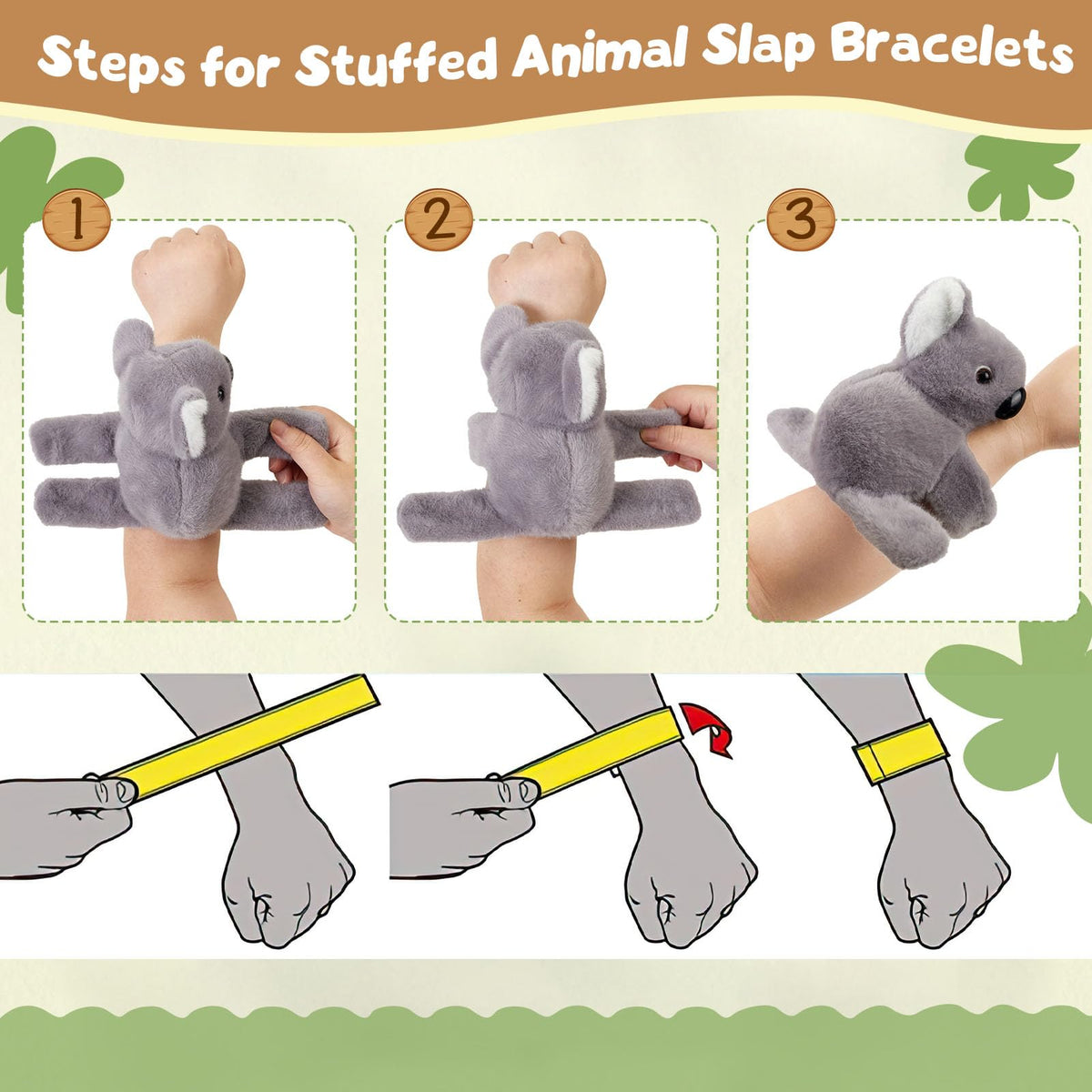 Winrayk safari slap bracelet featuring a fox for quick playful styling
