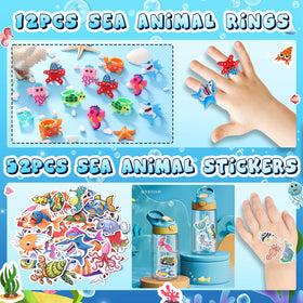 Winrayk sea creature stickers pack is waterproof and kid-friendly