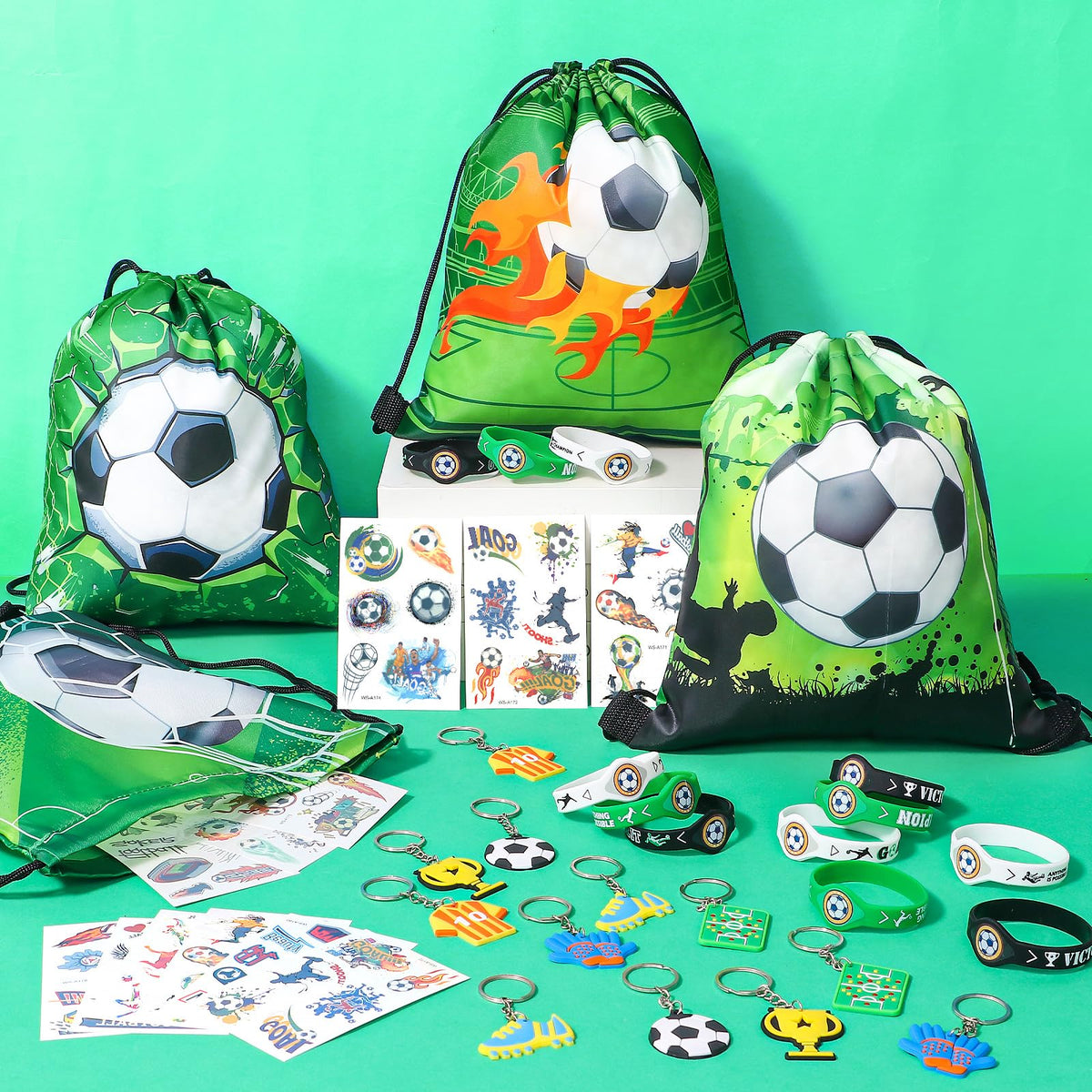 Winrayk packaging showcasing a complete soccer-themed gift assortment