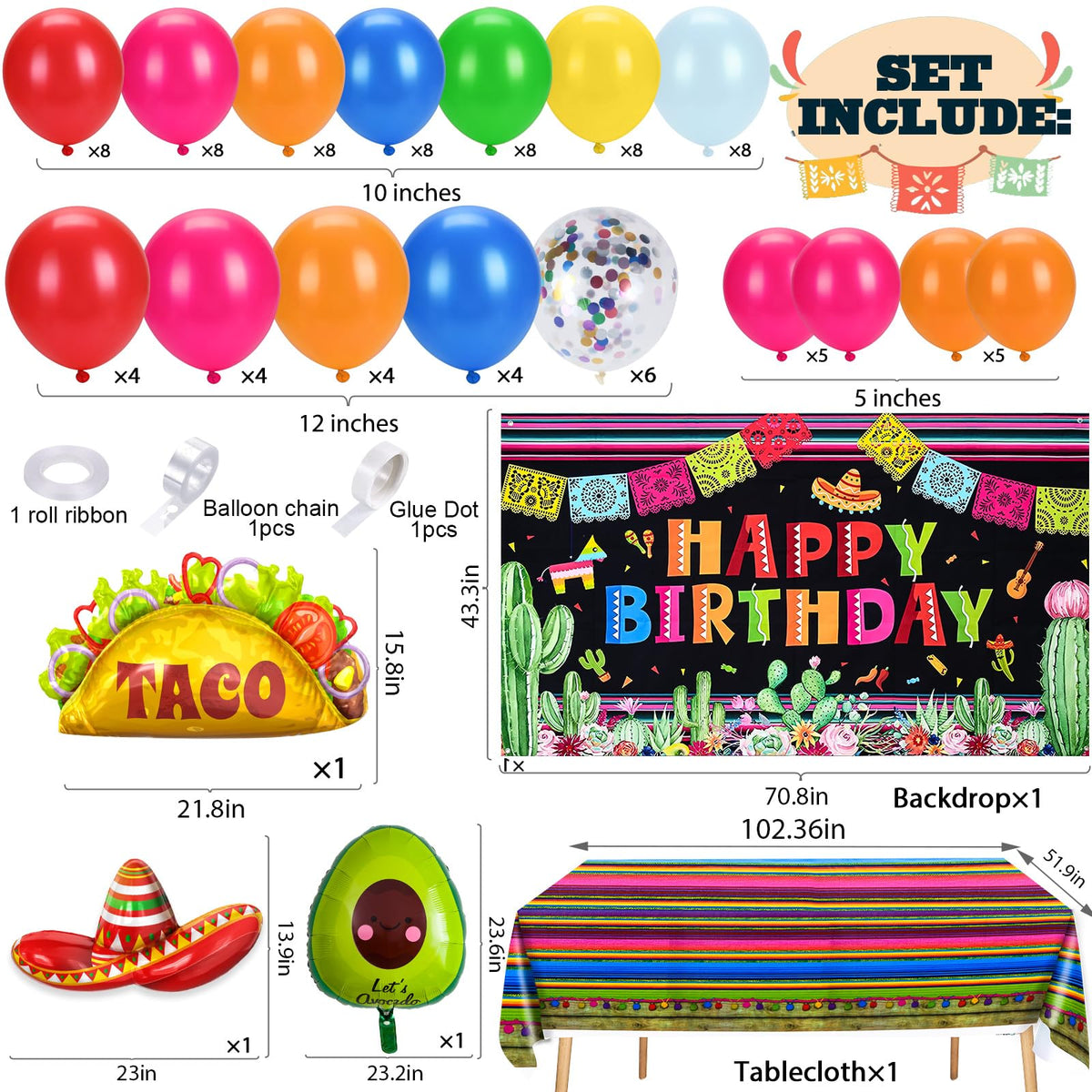 Winrayk striped tablecloth creates a vibrant fiesta table setting.