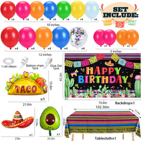 Winrayk striped tablecloth creates a vibrant fiesta table setting.