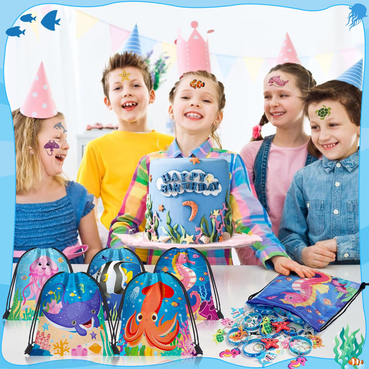 Winrayk waterproof stickers stay put on books and bags during play.