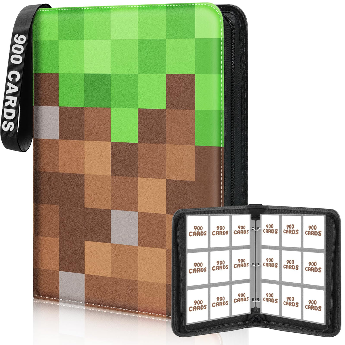 Winsing trading card binder front cover keeps your collection organized on the go.