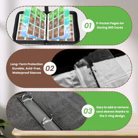 Winsing waterproof PU leather guards cards against spills.
