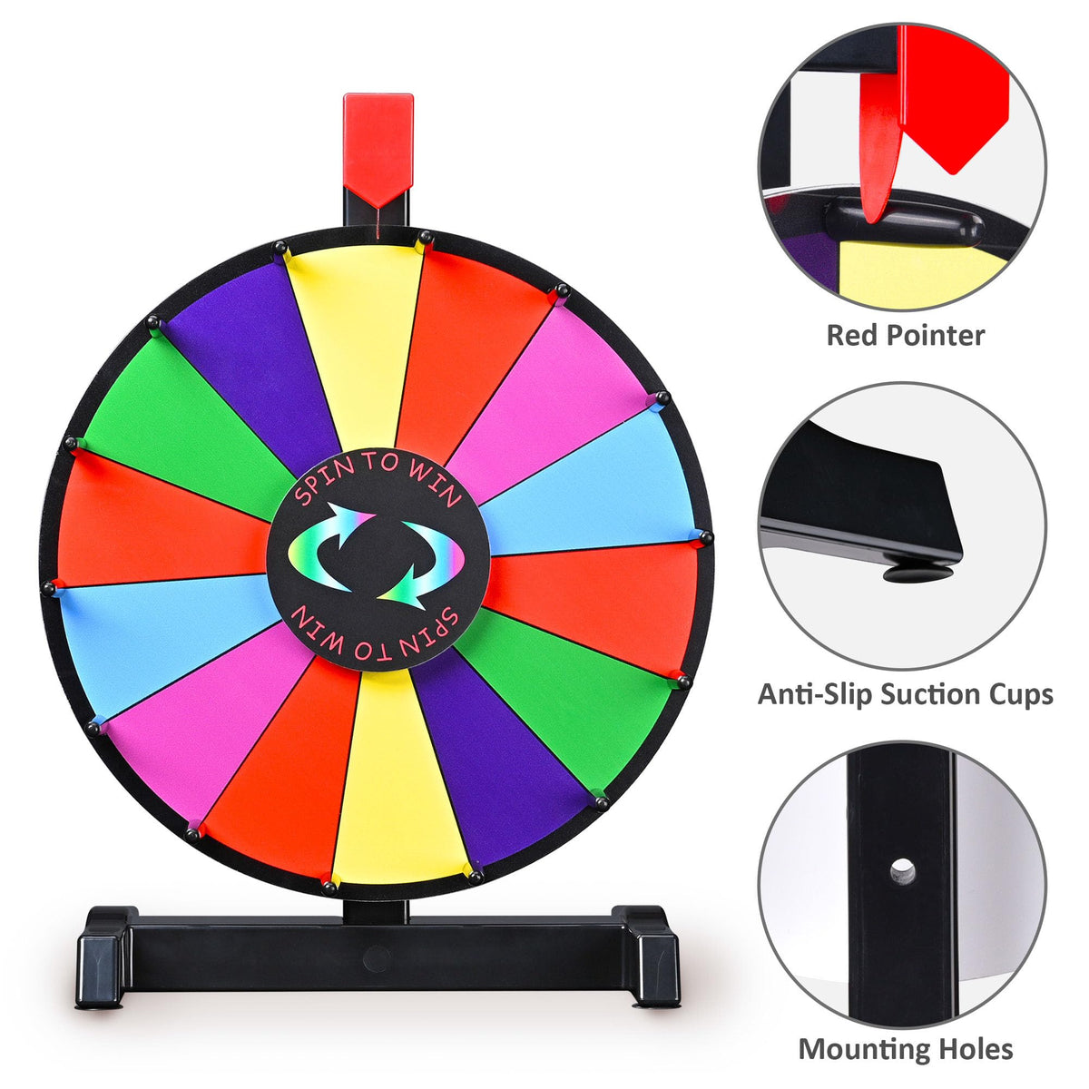 WinSpin detachable stand enables easy transport and space saving storage.