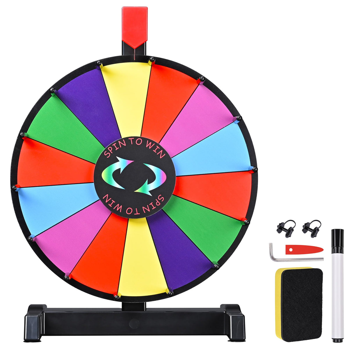 WinSpin table top prize wheel 12in for compact event spaces and quick setup.