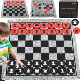 WinSTEM giant chess board front view for outdoor family play.