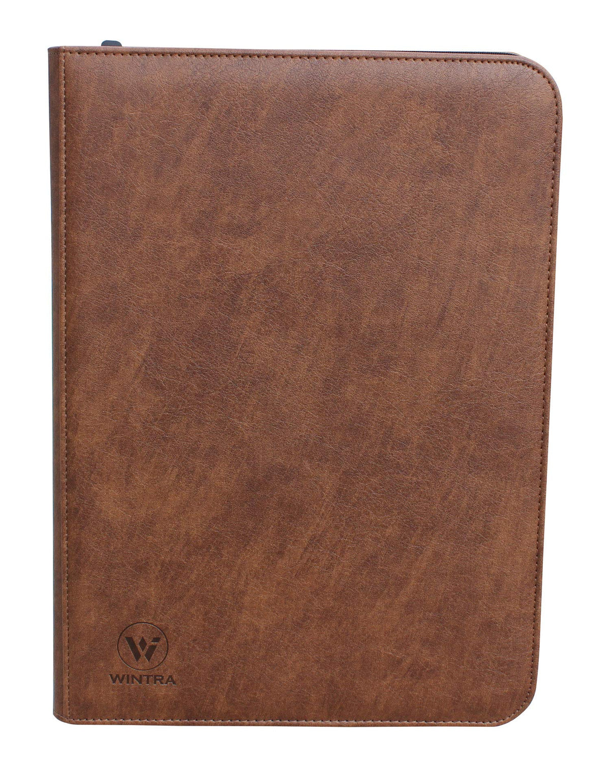WINTRA classic brown leather cover presents a professional, gift-ready binder for collections.