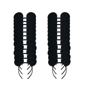 Winvin 24pc black mouse deluxe ears headbands for party fun.