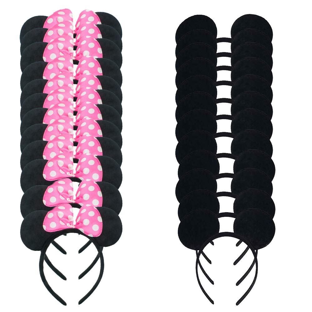 Winvin plush mouse ears headband close-up, soft texture for comfortable wear