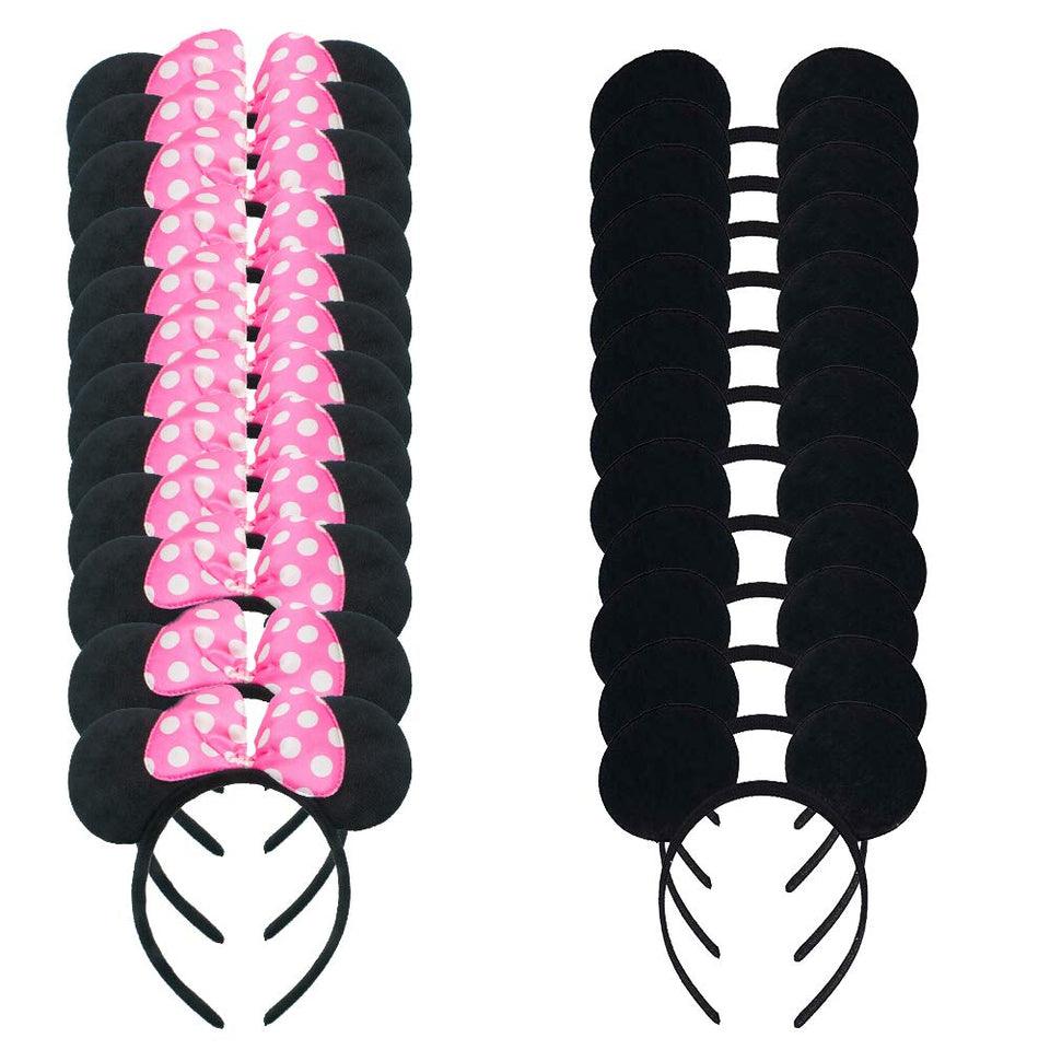Winvin plush mouse ears headband close-up, soft texture for comfortable wear