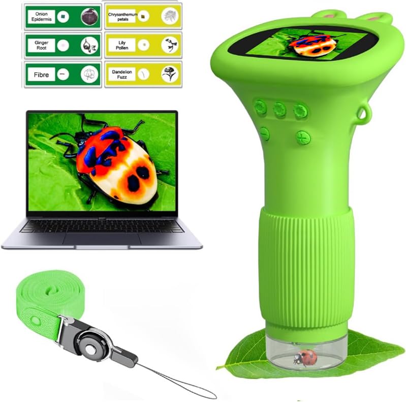 WINWEND Kids Microscope offers detailed 1000x views for curious learners.