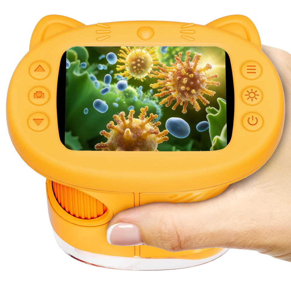 WINWEND Kids Microscope compact handheld for on-the-go exploration.