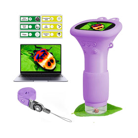 WINWEND Kids Pocket Microscope 1000x sample view reveals tiny details for science exploration.