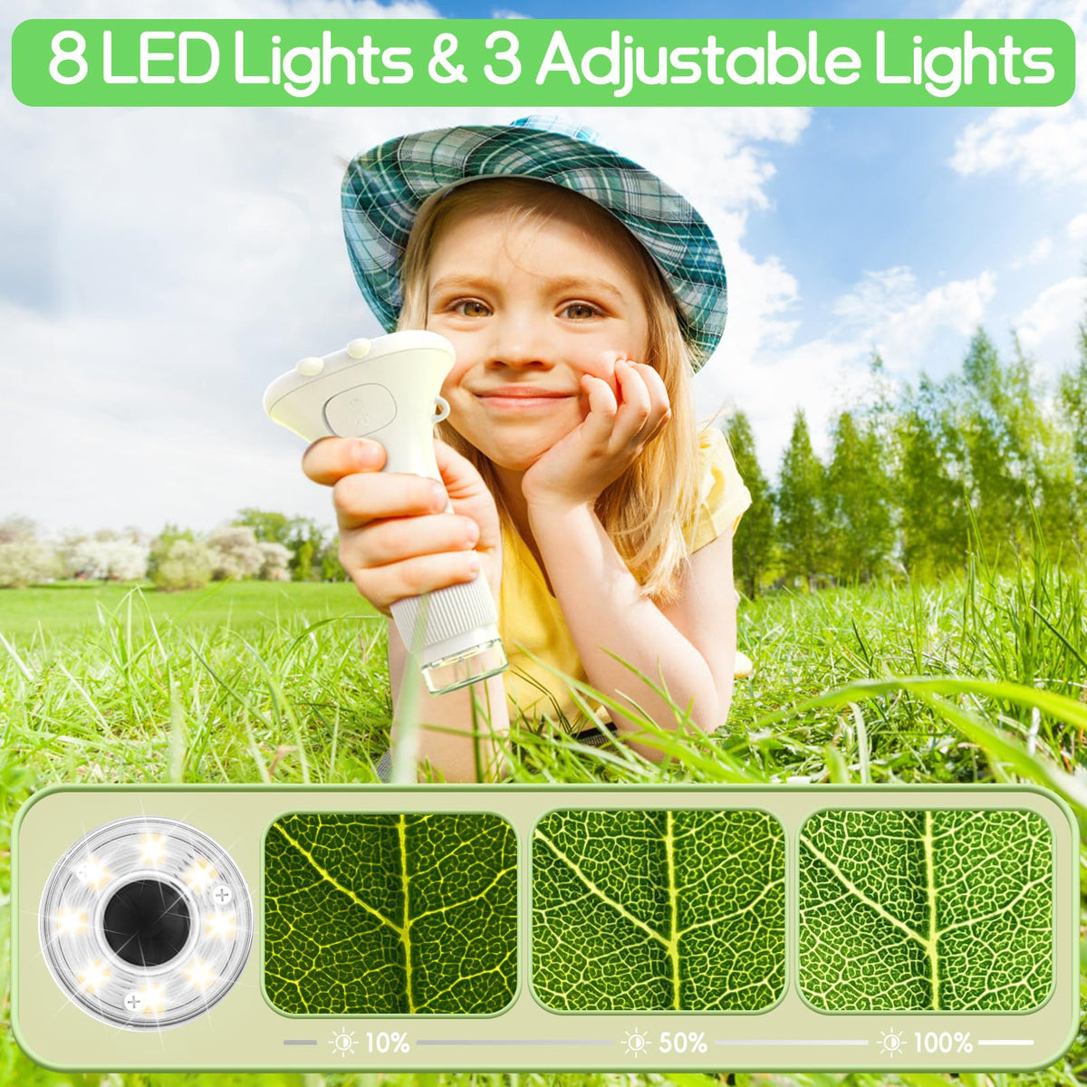 WINWEND portable handheld design fits young explorers and adults alike.