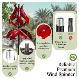 WinWindSpinner tulip blades feature two layers for enhanced depth during breeze