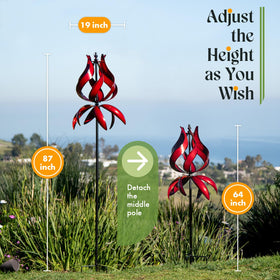 WinWindSpinner weather-resistant metal finish withstands outdoor conditions